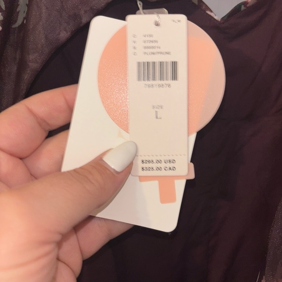 Selkie Puff Sleeve Mini Dress Moonlight Anthropologie Purple Floral (NWT) - Picture 4 of 5